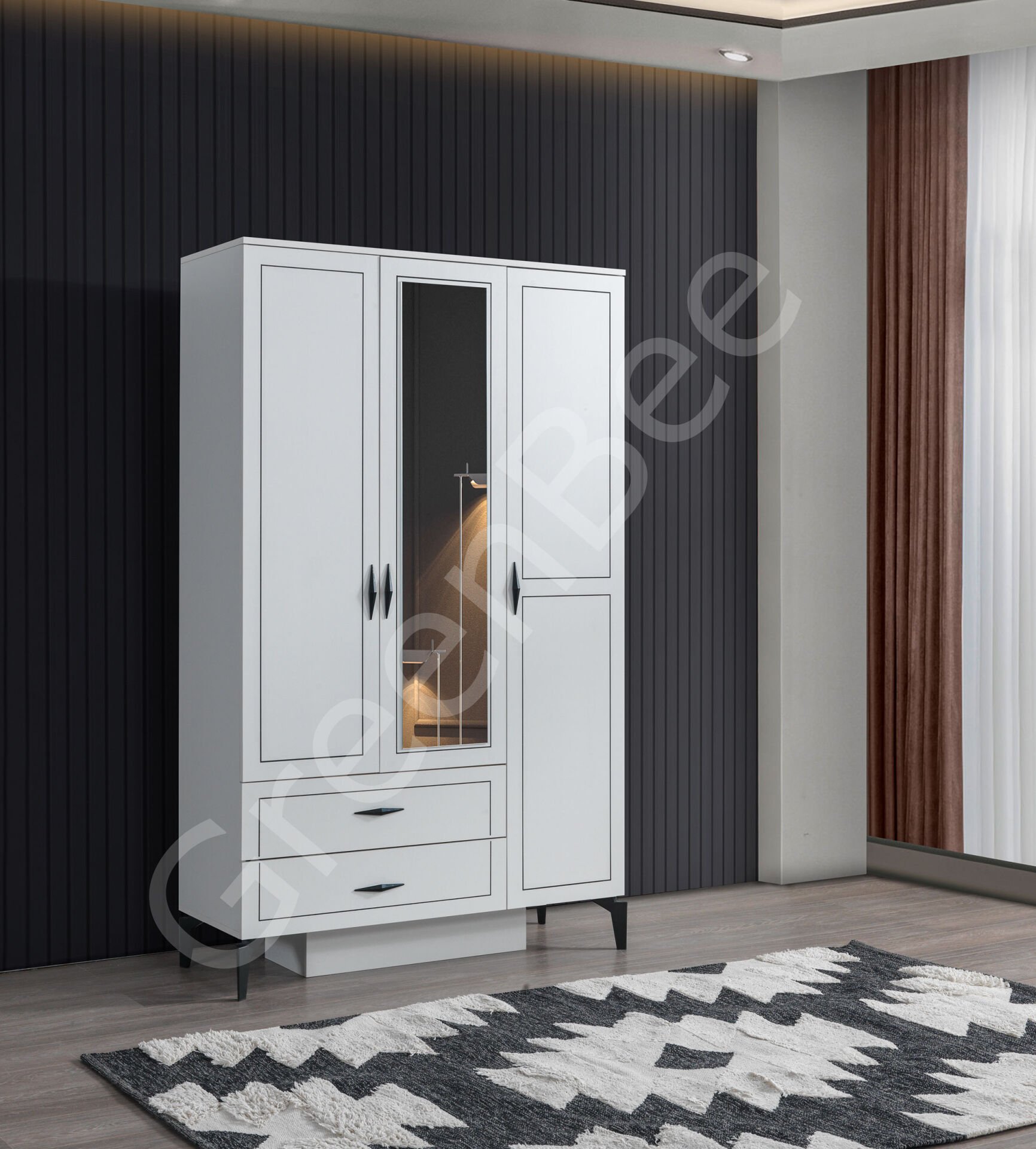 Çizgi 3 Kapılı Gardrop
